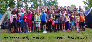 Letní tábor Osady Jizera 2015 - 1. turnus - společné foto